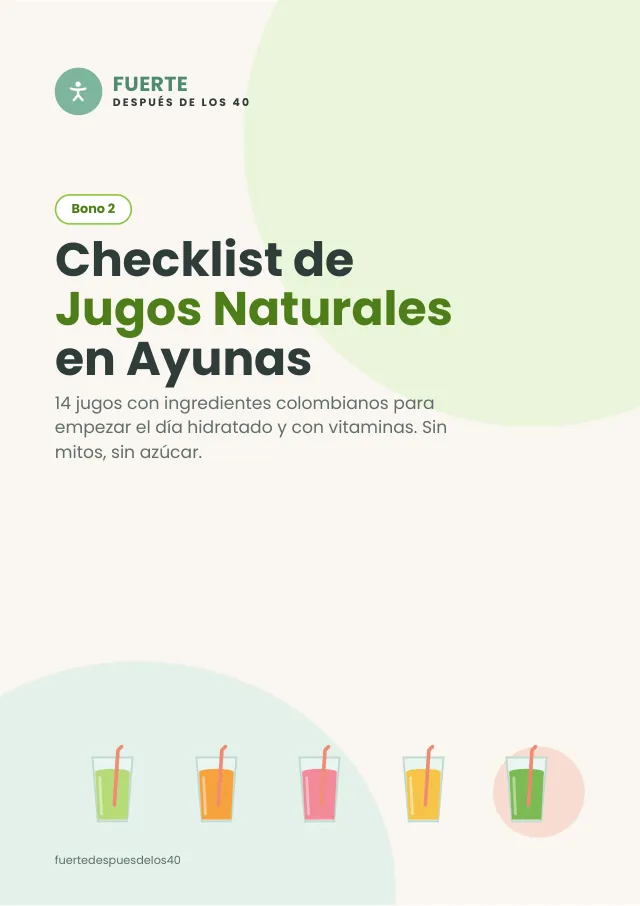 Portada del Bono: Checklist de Jugos Naturales en Ayunas